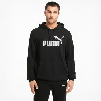 Felpa con cappuccio nera da uomo Puma Essentials, Abbigliamento Sport, SKU a721000134, Immagine 0